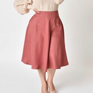 Unique Vintage Pink A-Line Skirt
